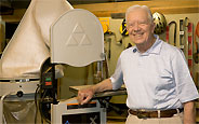 Jimmy Carter in his workshop